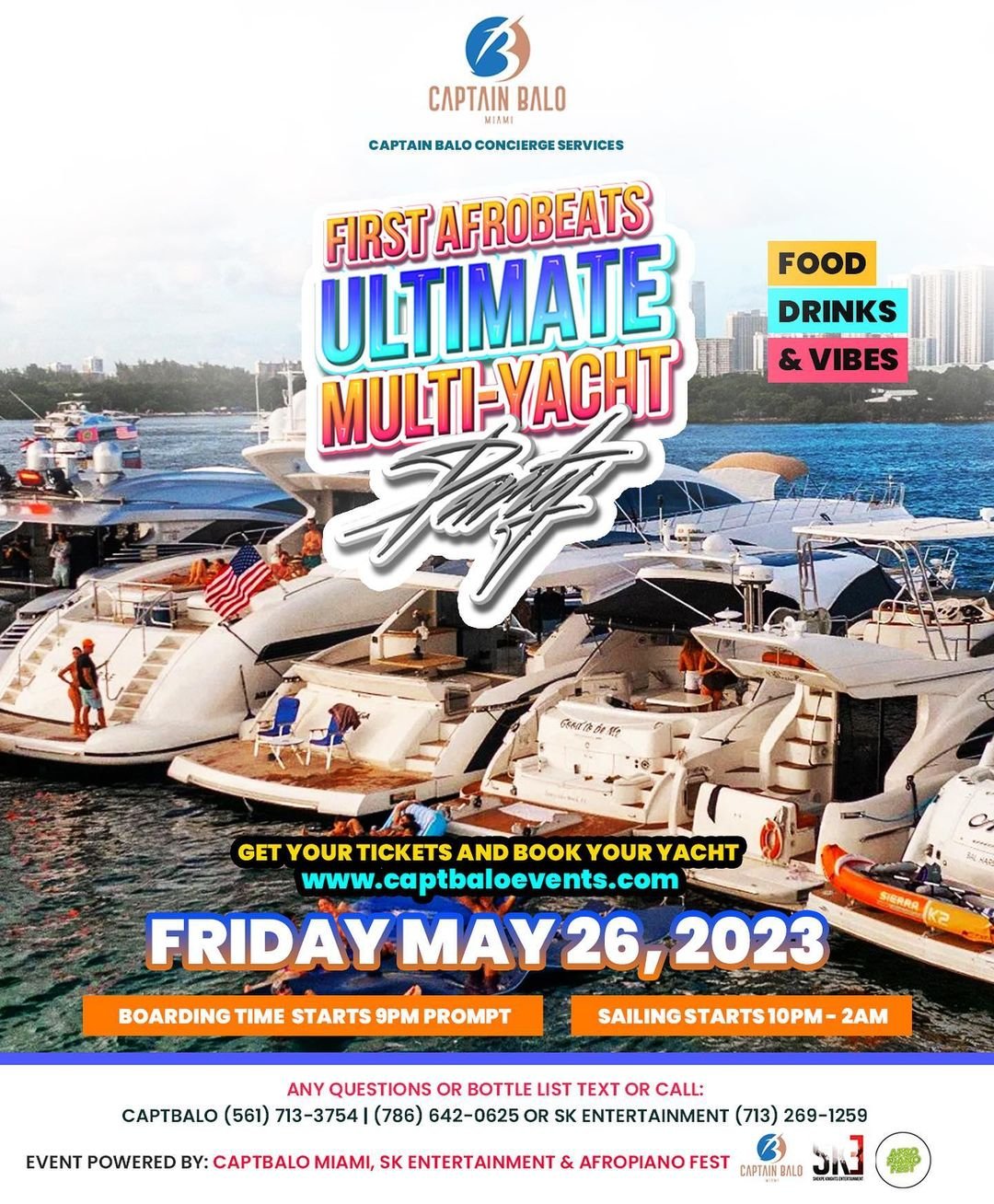 Afrobeats Multi-Yacht Party